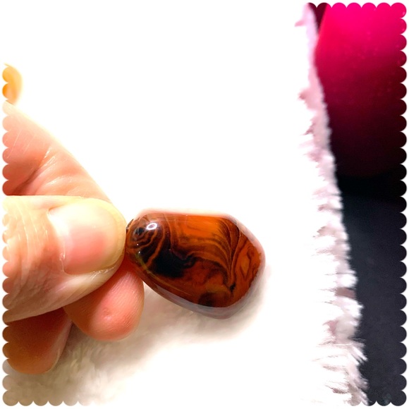 Natural Evil Eye Botswana Agate Pendant Stone Necklace - Picture 5 of 8